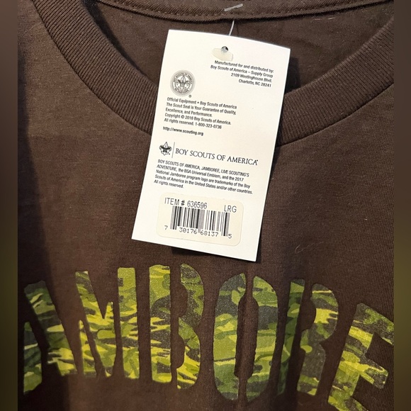 NWT Men’s Boy Scout JAMBOREE 2017 t shirt sz L - Picture 2 of 4